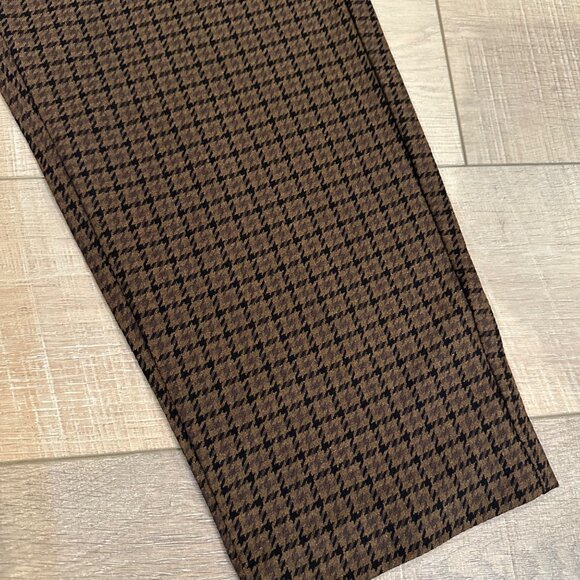 Old Navy High-Rise Pixie Skinny Ankle Pants Brown & Black Houndstooth Size 20 - Picture 2 of 10